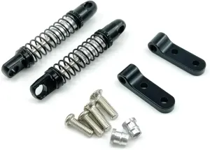 Rc Shock Absorber For WPL D12 Metal Rear Shock Absorber Damper With Mount Fixed For Seat Upgrades Parts RC Car Parts And Accessories Upgrade Replacement Use(Black)