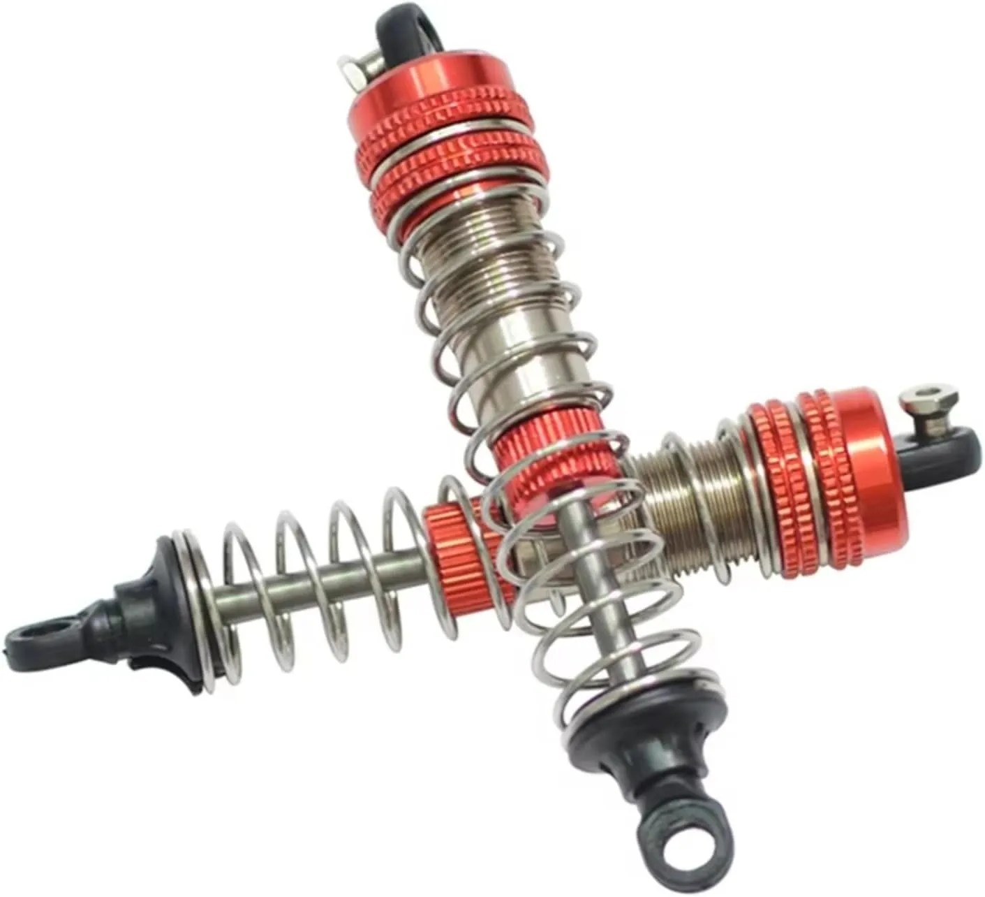 Rc Shock Absorber For XLF X03 X04 X03A Max X04A 1/10 4Pcs Metal Shock Absorber Damper RC Car Monster Truck Upgrade Parts Accessories Replacement Use(Red)