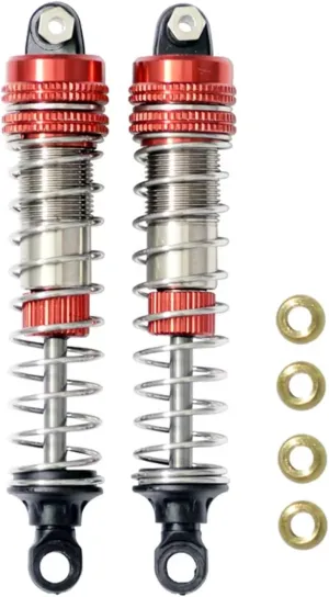 Rc Shock Absorber For XLH 9115 S911 9116 S916 9125 1/10 1/12 2Pcs Front Rear Shock Absorber Red RC Car Parts And Accessories Upgrade, Replacement And Use