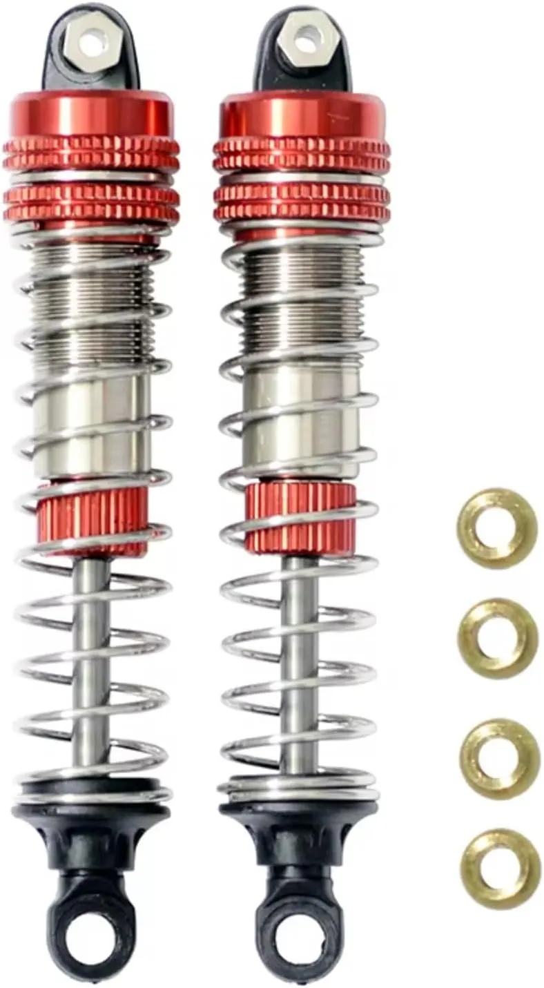 Rc Shock Absorber For XLH 9115 S911 9116 S916 9125 1/10 1/12 2Pcs Front Rear Shock Absorber Red RC Car Parts And Accessories Upgrade, Replacement And Use