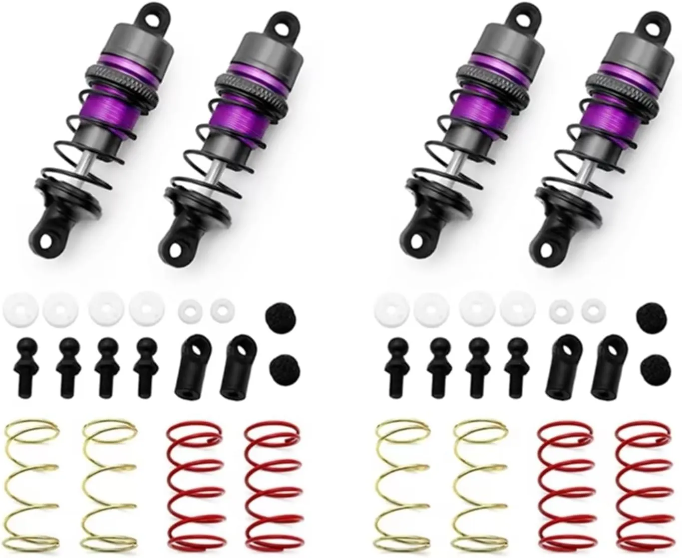 Rc Special Shock Absorber 1/10 2Pair 63Mm Of Metal Hydraulic Shock Absorbers RC Remote Control Car Flat For Racing Drift Car Parts Accessories Upgrade Replace Use