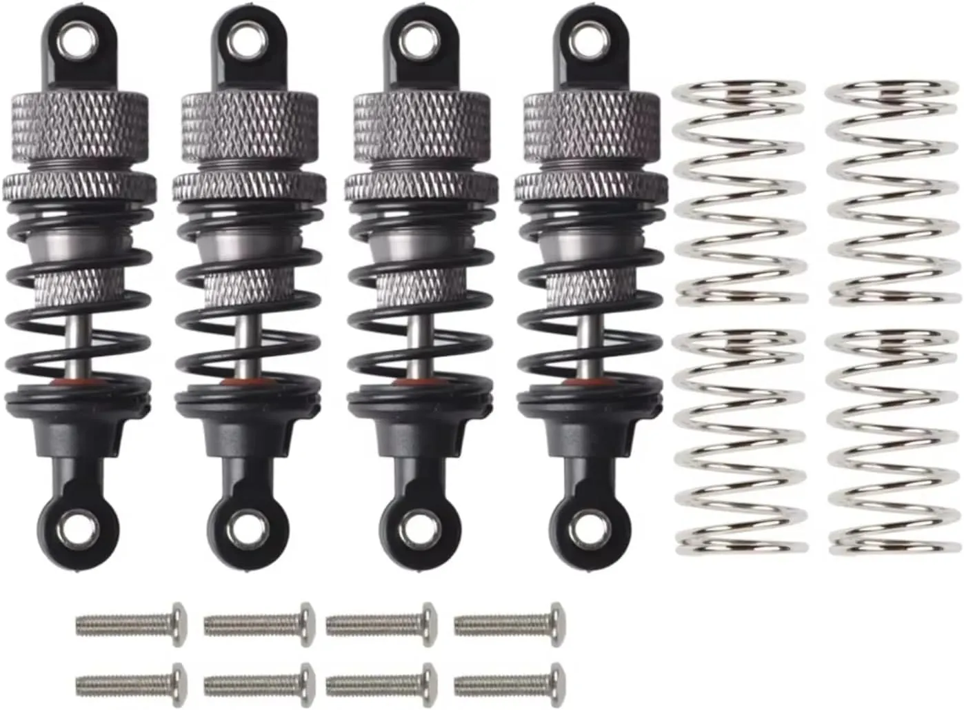 Rc Special Shock Absorber For Tamiya For TT-02 For TT-01 M05 M06 1/10 4pcs Aluminium Oil Shock Absorber/Damper RC Drift For Racing Cars For Chassis Parts Replacement(Gray)