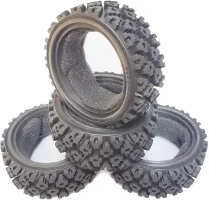 RC Tyre Set for Tamiya for TT01 02 for XV01 for LC for Racing for PTG-2 for HSP for HPI 4Pcs 70Mm 1/10 RC Off-Road for Buggy Tires Wheel Tires Front(A)