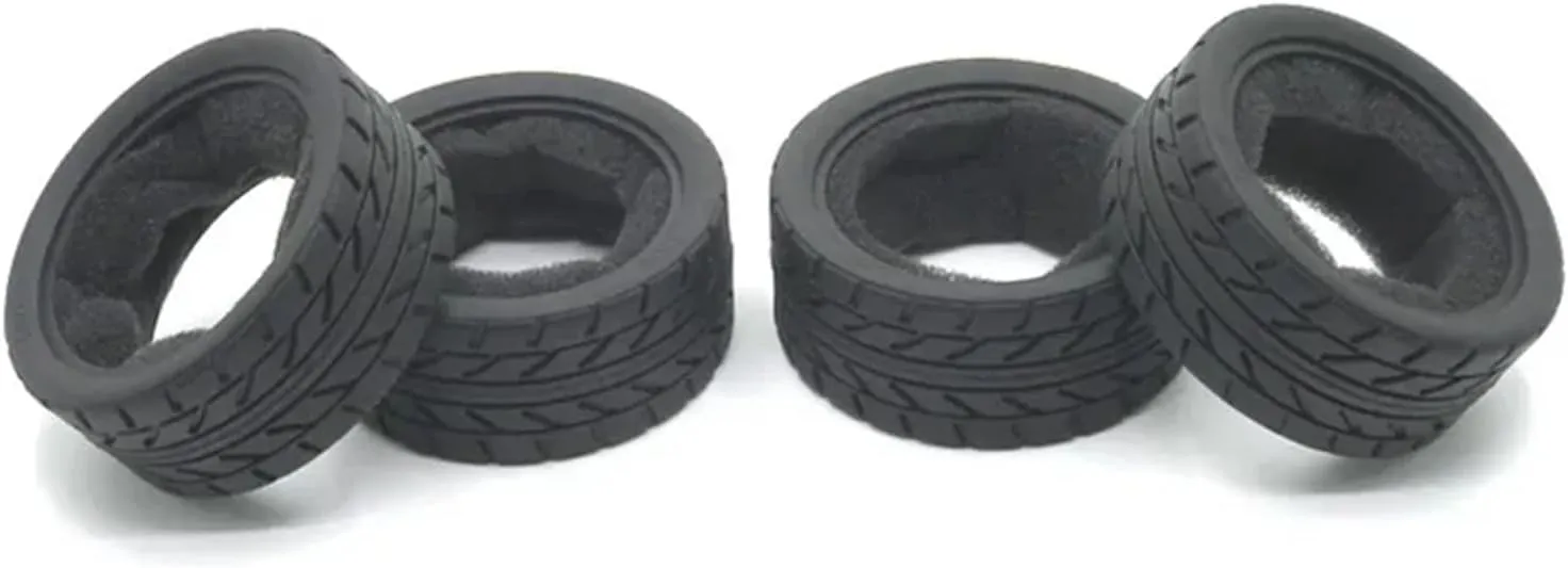 RC Tyre Set for Wltoys for A949 A959 A969 A979 K929 RC Rubber Tyre Set 1/18 Scale Tyre with Tread Pattern Model Crawler RC Car Wheel Tires