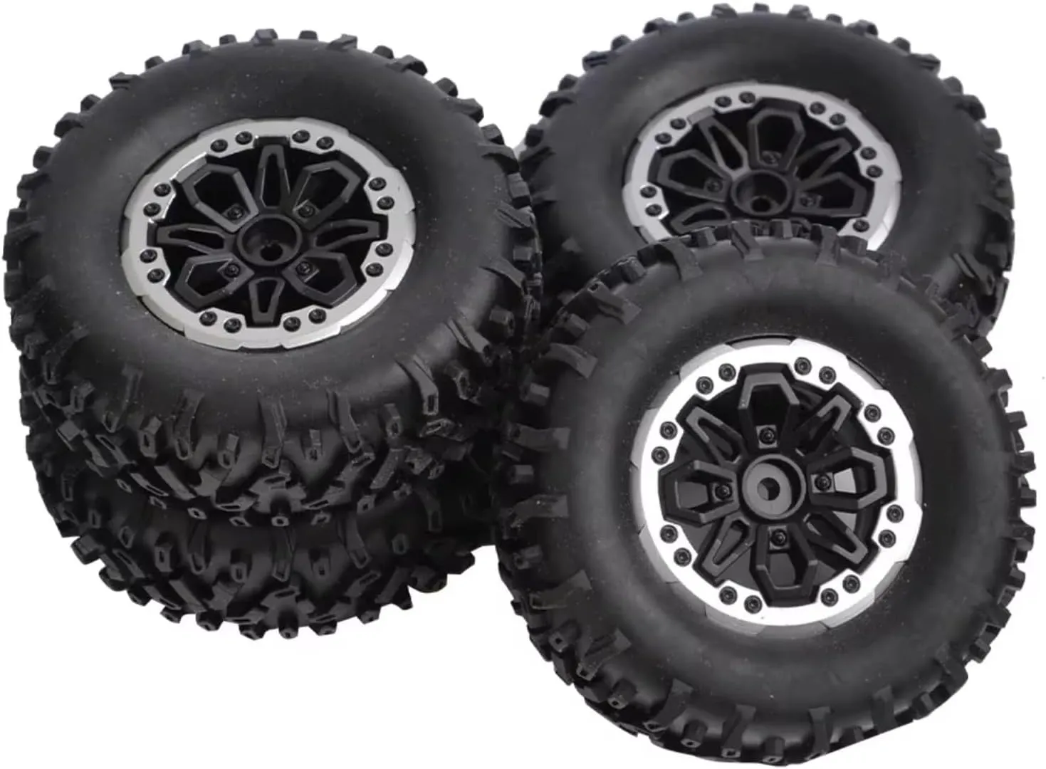 RC Upgrade Accessories for MN D90 for MN98 for MN99S for WPL C14 C24 C34 B14 B24 for LDRC P06 LD1297 LD1299 4pcs 64mm Soft Tire Wheel RC Car Upgrade Parts Accessories