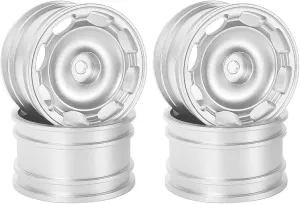 RC Upgrade Parts for Tamiya for M03 M04 M05 M06 M07 MB-01 XM-01 1/10 RC On-Road Drift for Racing Car Metal Wheel Rim Wheel Hubs Upgrade Parts 4pcs 42mm(Silver)