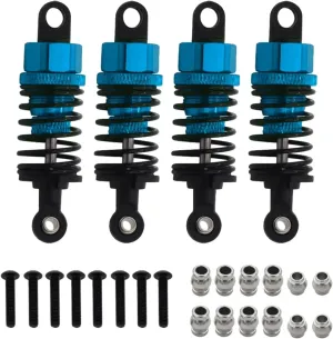 RC Upgrade Parts For Tamiya For TT02 For TT01 For HPI For HSP For Kyosho For Redcat M05 1/10 RC On Road Drift For Racing Car Aluminium Alloy Oil Shock Absorber(Blue,4pcs)