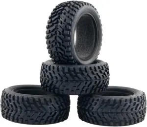 Rc Wheel Rim Tire for MN99S for HSP for HPI for Wltoys 144001 for MN90 RC Car 4Pcs 75mm Rubber for Rally for Climbing Car Off-Road Wheel Rim and Tires Hex