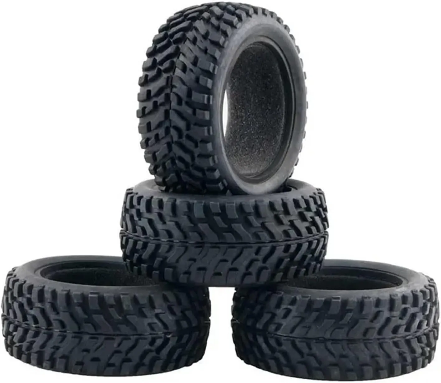 Rc Wheel Rim Tire for MN99S for HSP for HPI for Wltoys 144001 for MN90 RC Car 4Pcs 75mm Rubber for Rally for Climbing Car Off-Road Wheel Rim and Tires Hex