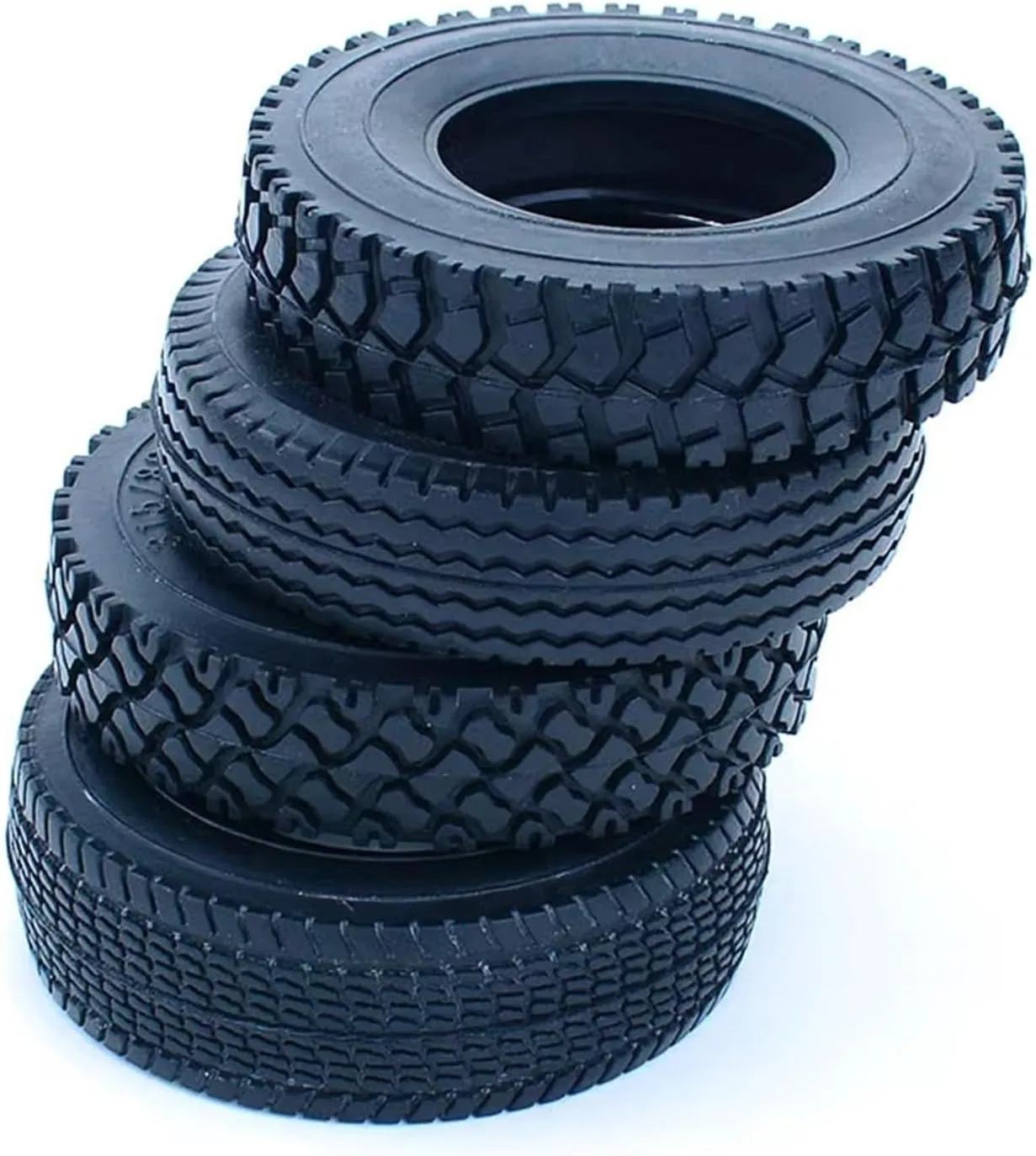 Rc Wheel Rim Tire for Tamiya for Scania 770S for R620 for Volvo for Benz for TGX Car Accessories 2pcs RC Dump Truck Simulation Rubber Tires Tyre for 1/14(A)