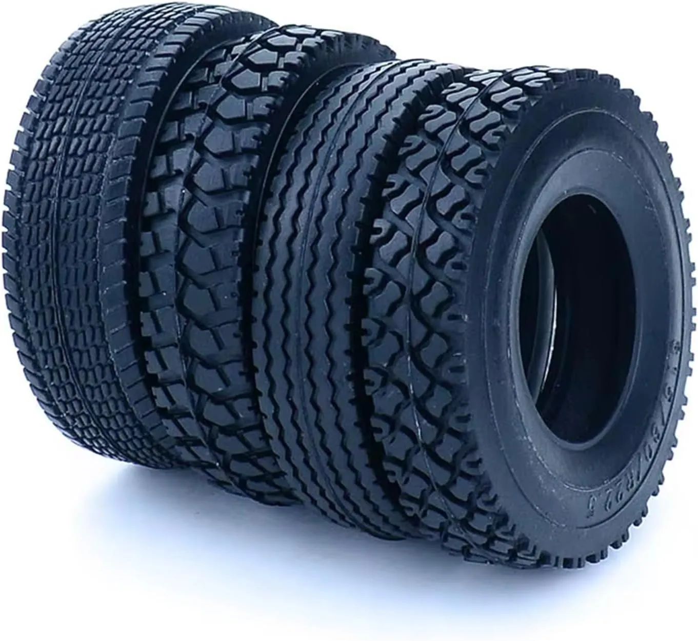 Rc Wheel Rim Tire for Tamiya for Scania 770S for R620 for Volvo for Benz for TGX Car Accessories 2pcs RC Dump Truck Simulation Rubber Tires Tyre for 1/14(A)