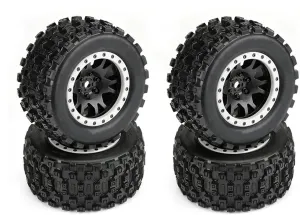 Rc Wheel Rim Tire for X-MAXX for ARRMA for PL for PRO1013113 for Badlands for MX43 1/5 RC Model Car for Monster Truck Tires 211X97mm 24mm Adapter 4PCS