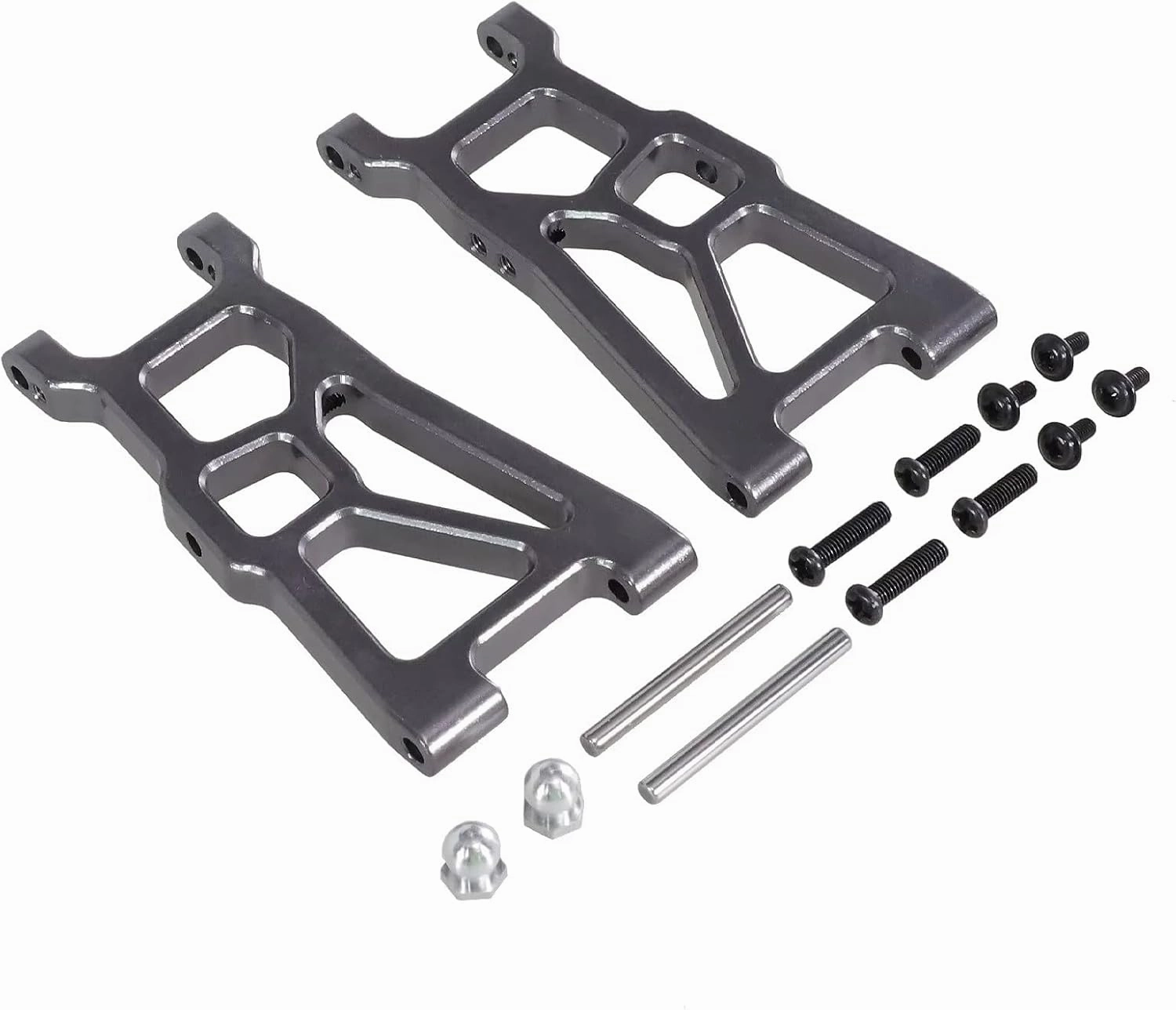 RC Car DIY Parts for ZD for Racing DBX-10 1/10 Metal Front for Swing Arm RC Remote Control Car for Desert Off-Road Vehicle Upgrade Accessories(Gray)