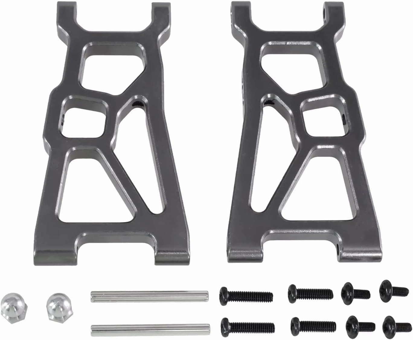 RC Car DIY Parts for ZD for Racing DBX-10 1/10 Metal Front for Swing Arm RC Remote Control Car for Desert Off-Road Vehicle Upgrade Accessories(Gray)