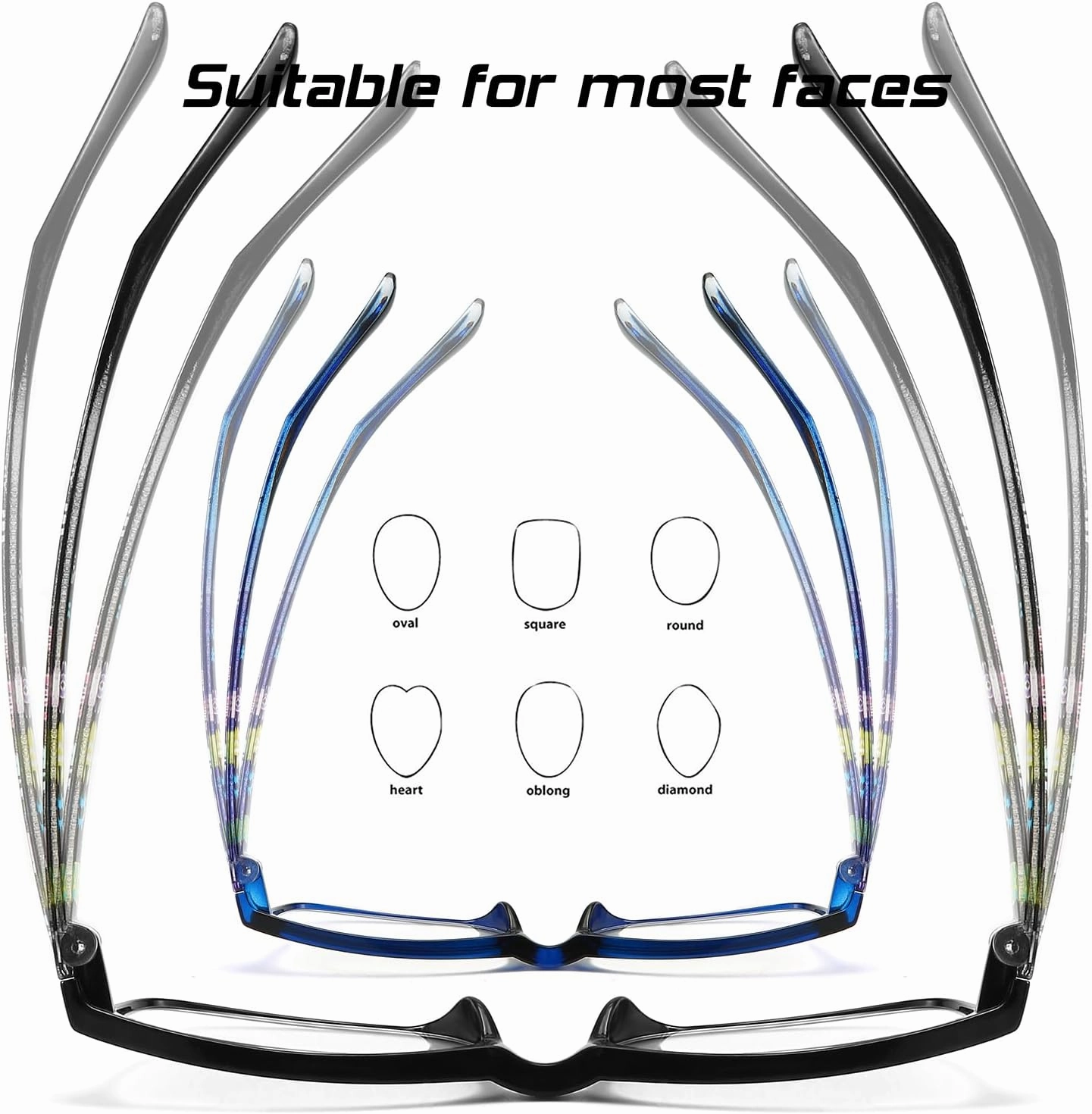 Reading Glasses for Women Blue Light Blocking Computer Readers, Flexible Eyeglasses Anti Eyestrain/Glare/UV