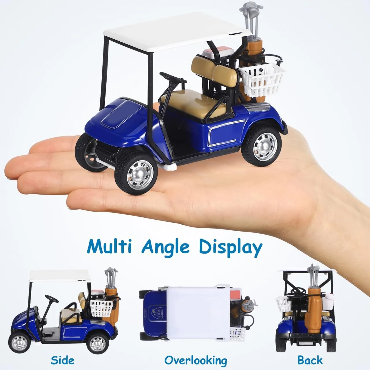 Realistic Golf Cart Model Diecast Desktop Golf Cart Ornament for Home Decor Simple Golf Cart Statue Golf Cart Crafts Golf for Enthusiasts