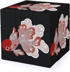 Red Cap Oranda Goldfish Adults 3x3x3 Color-Matching Smooth Fully Printed Cube Gift