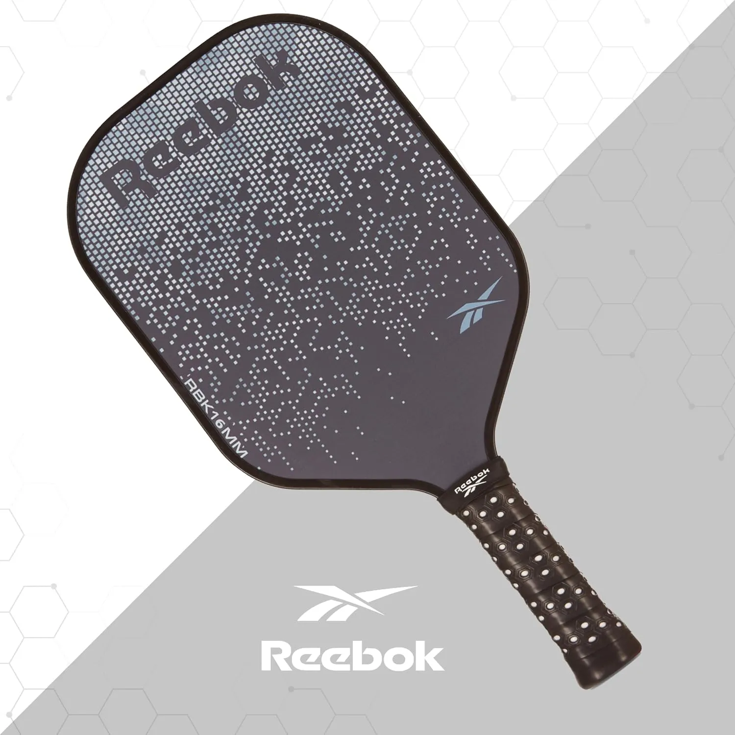 Reebok - Pickleball Set for 2 Players, Fiberglass Power Paddles with 13mm Polypropylene Core, Comfort Grip Handles, Aero Flight Balls, Ideal for Sports and Enthusiasts
