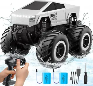 Remote Control Car Off-Road Pick-up Truck, 4WD Waterproof Cybertruck Toy RC Cars for All Terrain, 1:16 Scale Hobby Monster Truck Toys 2.4GHz Vehicles Kids Gifts for Boys/Girls Age 6 7 8 9 10-12 