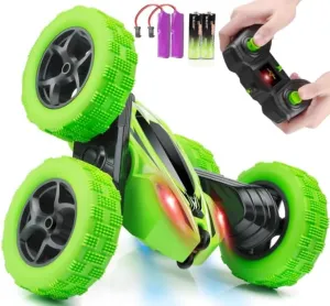 Remote Control Car, RC Cars Stunt Car Toy, 4WD 2.4Ghz Double Sided 360° Rotating RC Truck with Headlights