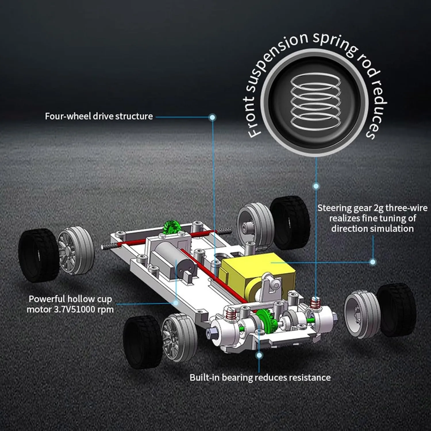 Remote Control Mini Drift Car, 1/43 RC Drift Car for Adults, 2.4G Full Proportional RC Electric Mini Racing, Drift Car Model Car with a Gyro, RC Racing Drift Car RC Electric Car with Lights Gift