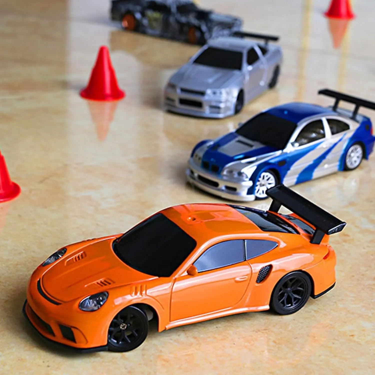 Remote Control Mini Drift Car, 1/43 RC Drift Car for Adults, 2.4G Full Proportional RC Electric Mini Racing, Drift Car Model Car with a Gyro, RC Racing Drift Car RC Electric Car with Lights Gift