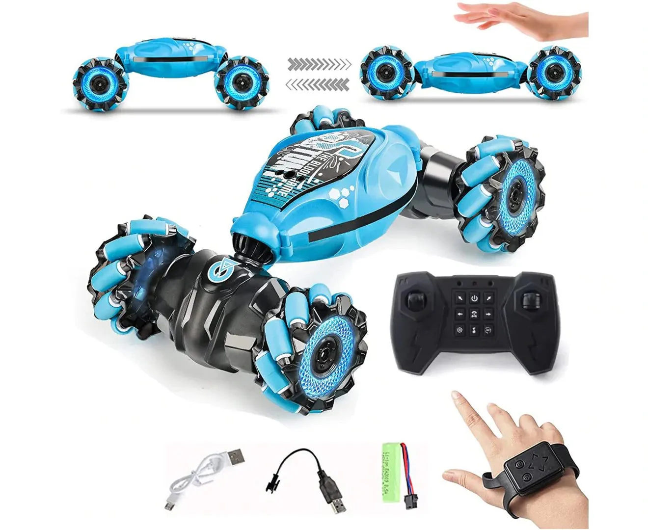 Remote Hand Control Watch Gesture Sensor Twist Car Toy USB Charging Car Toy