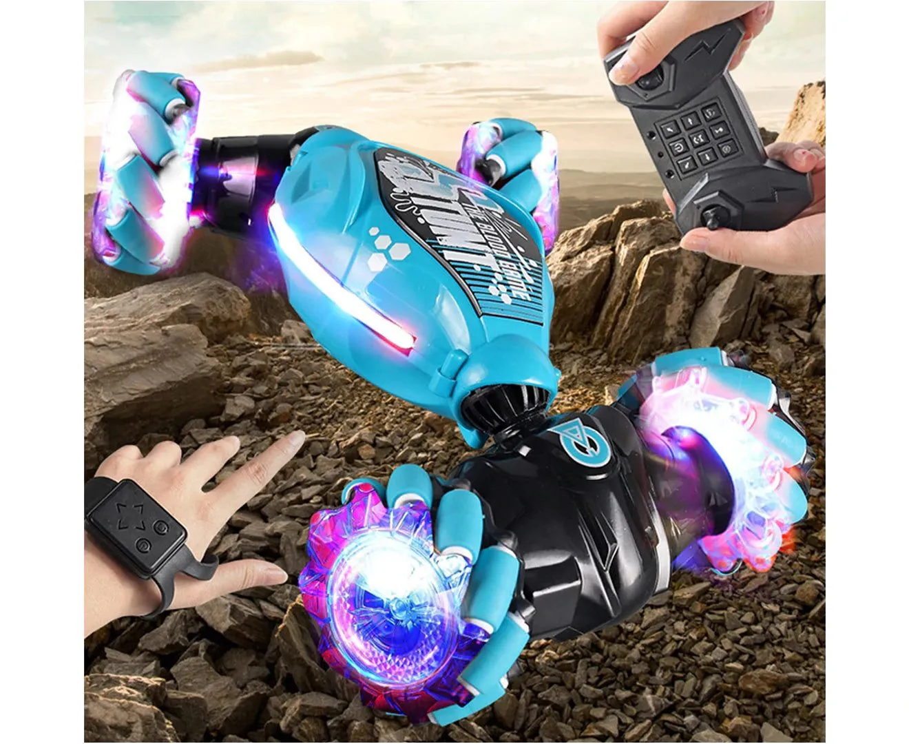 Remote Hand Control Watch Gesture Sensor Twist Car Toy USB Charging Car Toy