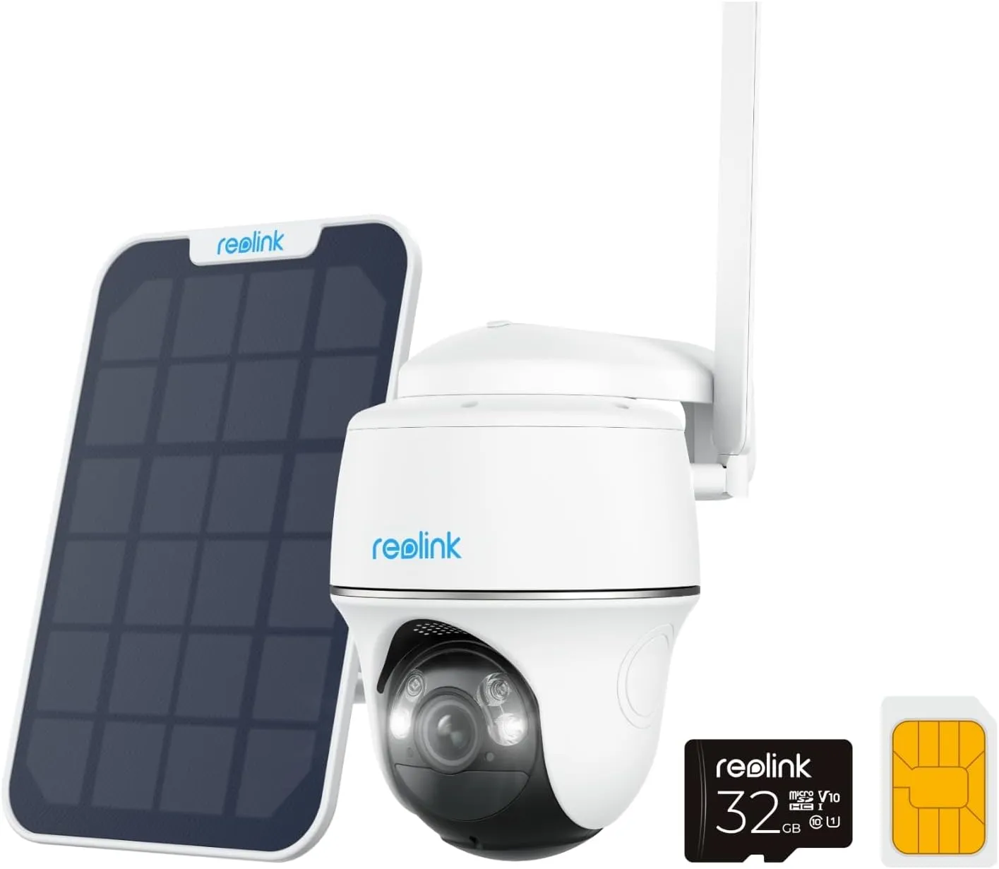 REOLINK 5MP 4G LTE Cellular Security Camera Outdoor, 360° Pan-Tilt, Sim 32GB SD Card Included, Wireless Solar Powered, Color Night Vision, Smart AI Detection, Go PT Plus Solar Panel, Updated Version