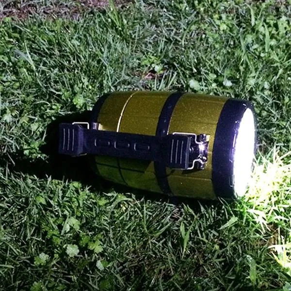 Retractable Camping Tent Solar Lantern Outdoor Portable Emergency LED Light Lamp Golden
