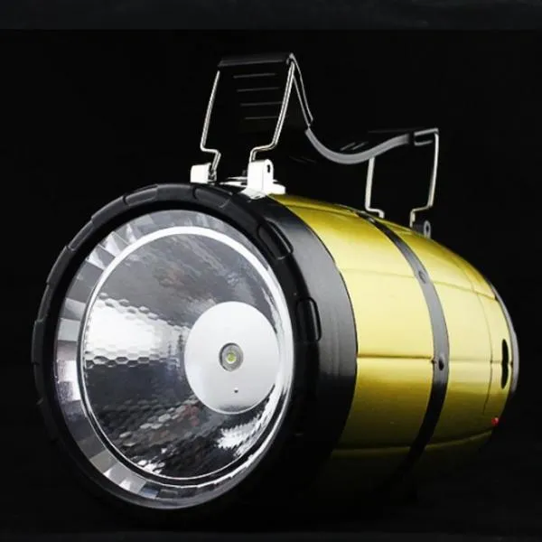 Retractable Camping Tent Solar Lantern Outdoor Portable Emergency LED Light Lamp Golden