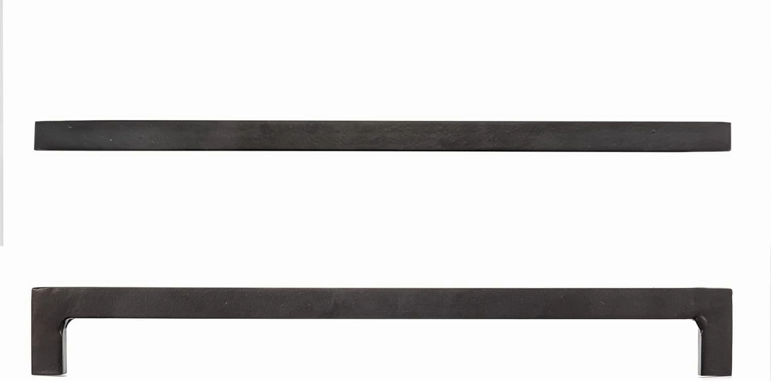 Richelieu Hardware BP9466320900 Sheffield Collection 12 5/8-inch (320 mm) Center-to-Center Matte Black Traditional Rectangular Pull Handle for Barn Doors, Cabinets, Drawers, and Furniture