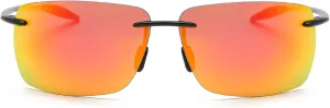 Rimless Polarized Sports Sunglasses for Men Women Driving Running Fishing Golf 100% UV Blocking Glasses Mirror Shades
