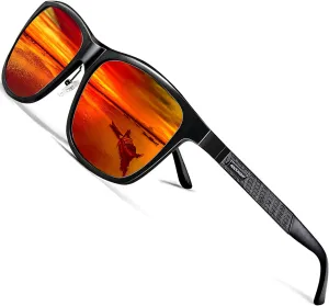 ROCKNIGHT HD Polarized Driving Sunglasses UV400 Protection Lightweight Al-Mg Metal Frame Outdoor Casual 60mm