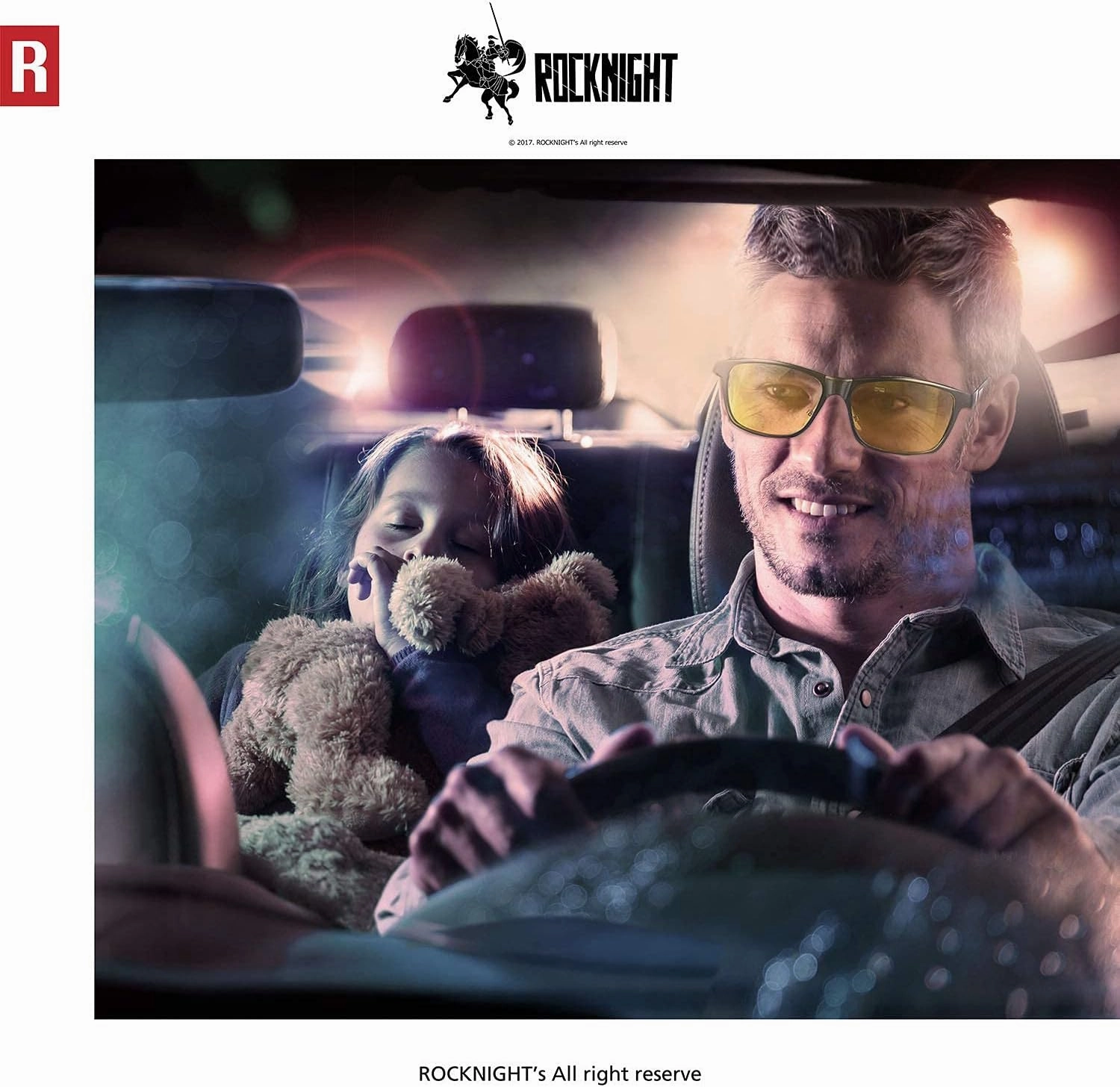 ROCKNIGHT HD Polarized Driving Sunglasses UV400 Protection Lightweight Al-Mg Metal Frame Outdoor Casual 60mm