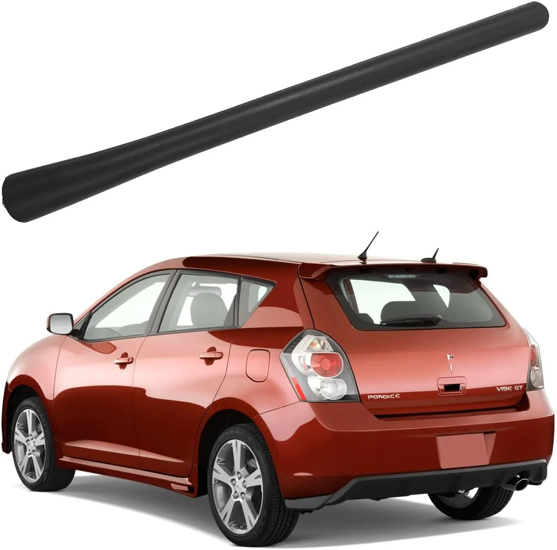 Rubber Antenna for Pontiac Vibe (2003-2010), Pontiac Vibe Antenna - 7 Inch Car Wash Proof, Internal Copper Coil Antenna Mast Replacement