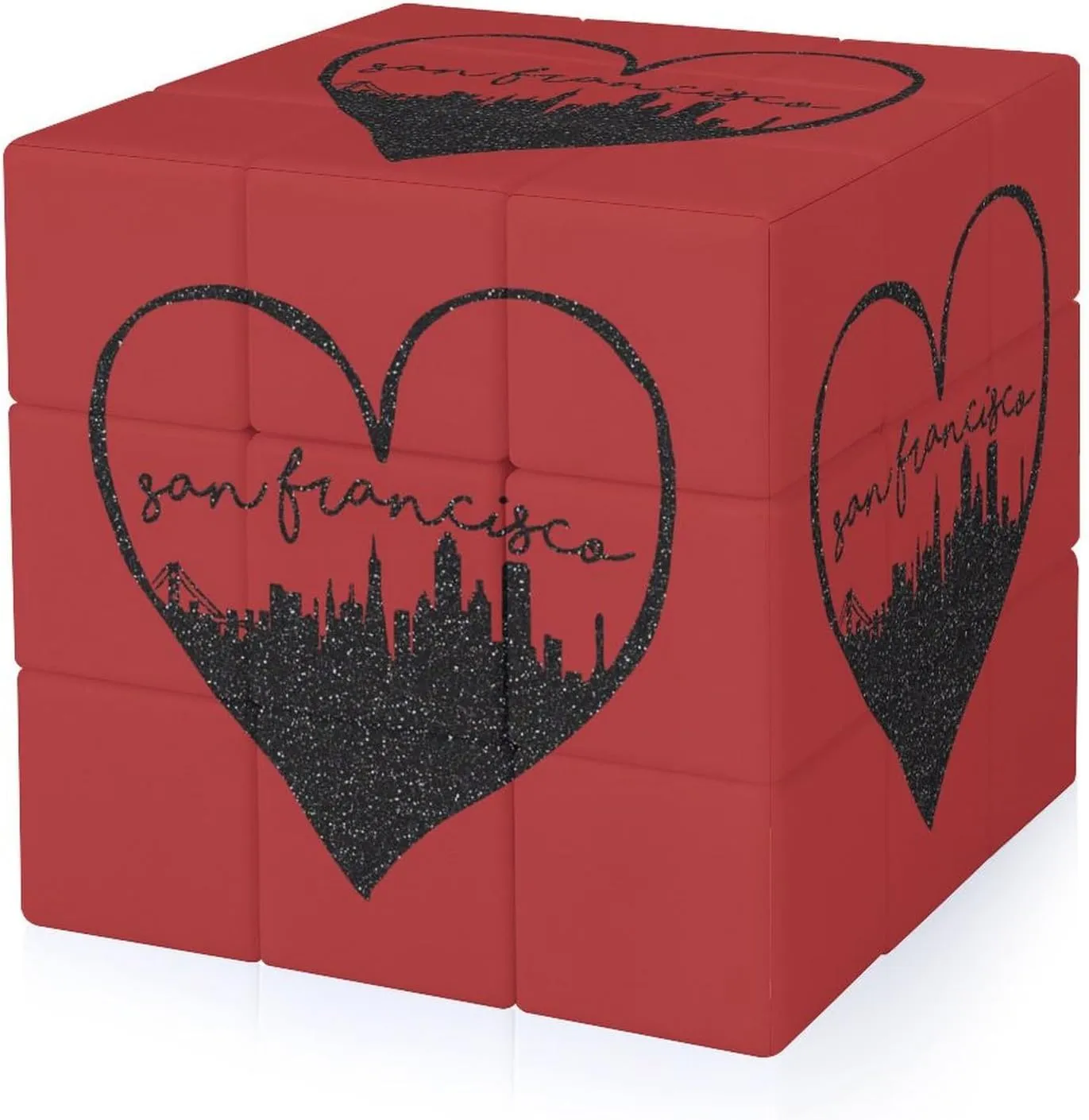 San Francisco California City Love Adults 3x3x3 Color-Matching Smooth Fully Printed Cube Gift