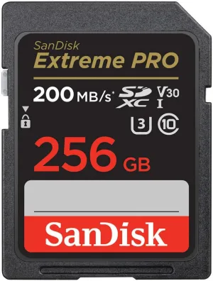 SanDisk Extreme PRO 256GB UHS-I U3 SDXC Memory Card