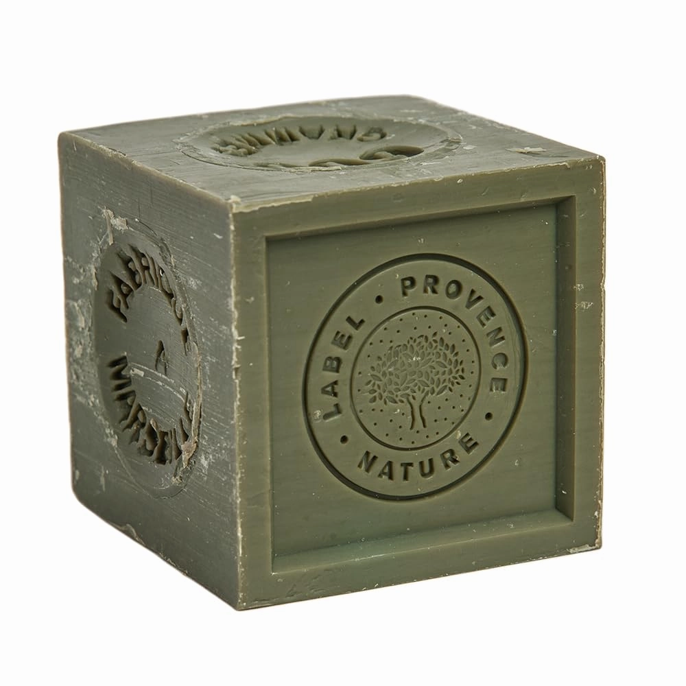 Savon De Marseille - French Soap Cube Made with 72% Pure Organic Olive Oil - Suitable for all Skin Types - Body and Hand Wash - Moisturising and Nourishing - 21.2oz Cube