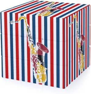 Saxophone Maryland Flag Adults 3x3x3 Color-Matching Smooth Fully Printed Cube Gift