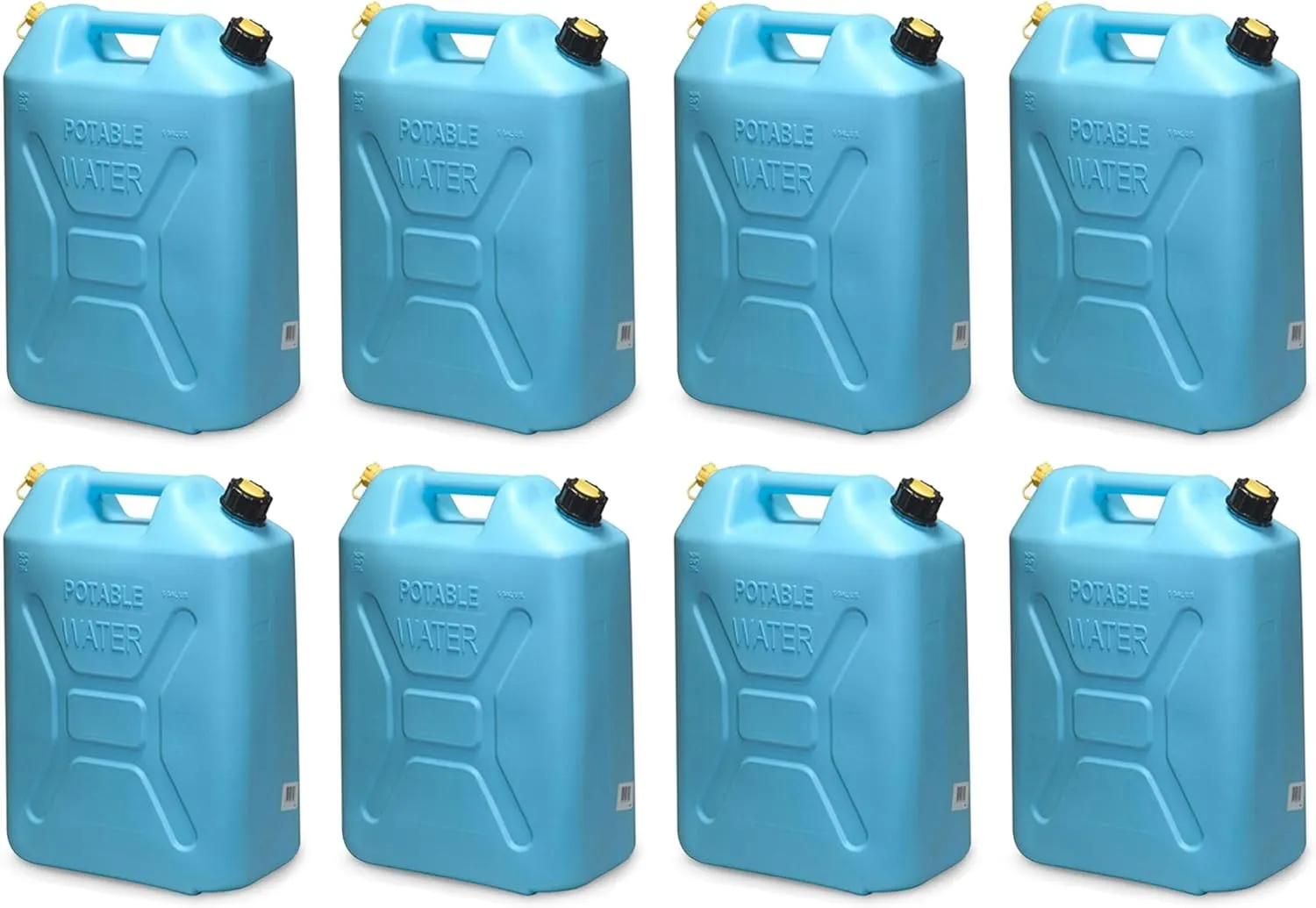 Scepter Portable Plastic Military Style Food Grade 5 Gal Water Jug Container with Reversible Spout for Camping & Emergency Storage, Blue