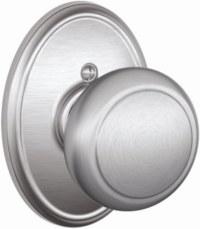 SCHLAGE Andover Knob with Wakefield Trim Non-Turning Lock, Satin Chrome (F170 AND 626 WKF)