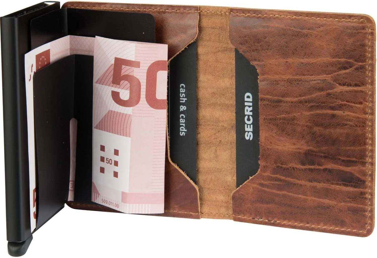 SECRID - Secrid Slim wallet Genuine Leather Dutch Martin RFID Safe Card Case for max 12 cards