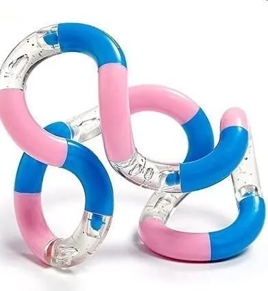 Selection of The Original Tangle Fidget toy. Decompression, Sensory (Pink/Blue/Clear)