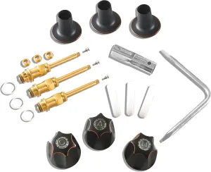 SENTO Bathtub and Shower 3 Handle Tub Trim Set For Price Pfister Faucets Bathtub Shower, Easy Installation, Heavy Duty Metal, Oil Rubbed Bronze