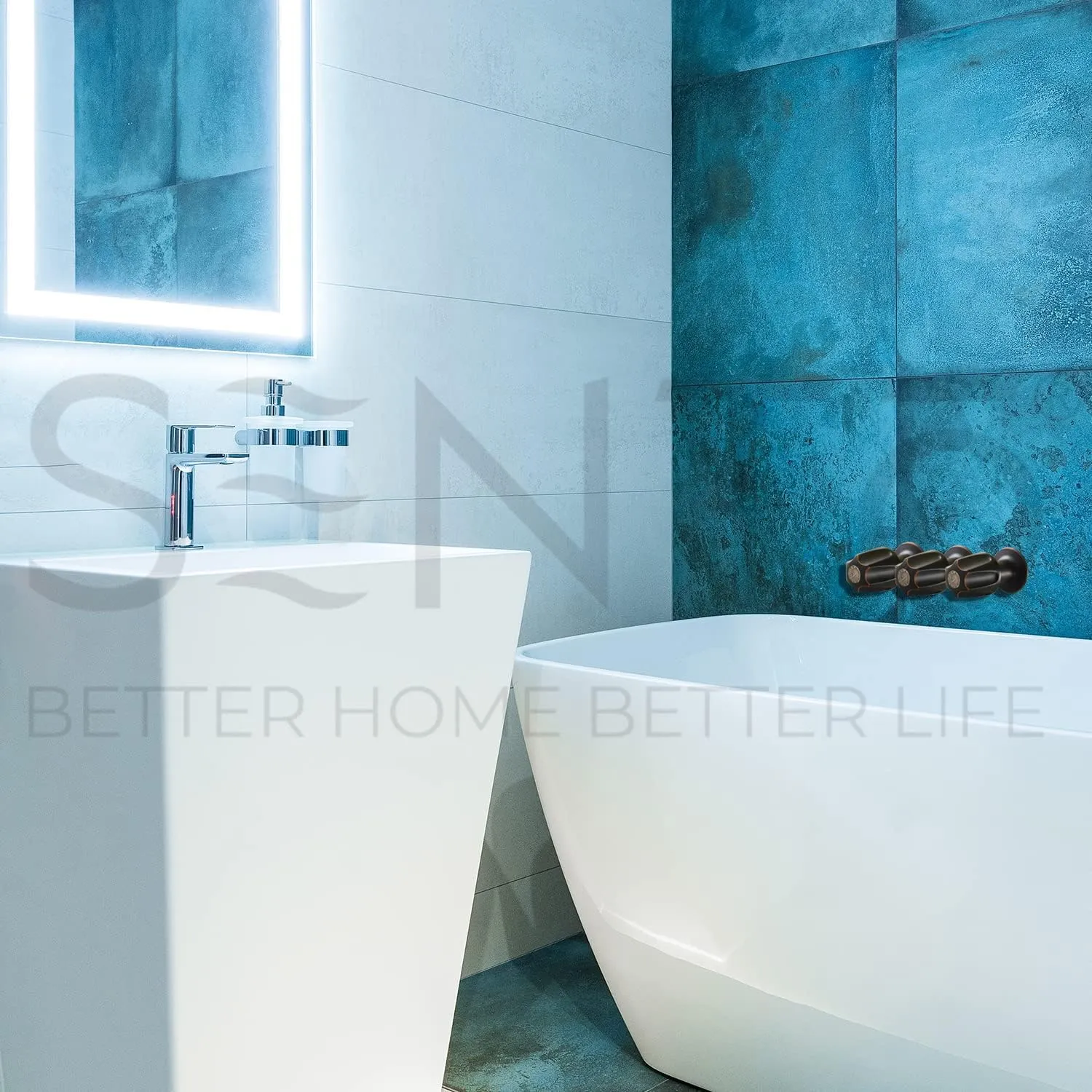 SENTO Bathtub and Shower 3 Handle Tub Trim Set For Price Pfister Faucets Bathtub Shower, Easy Installation, Heavy Duty Metal, Oil Rubbed Bronze