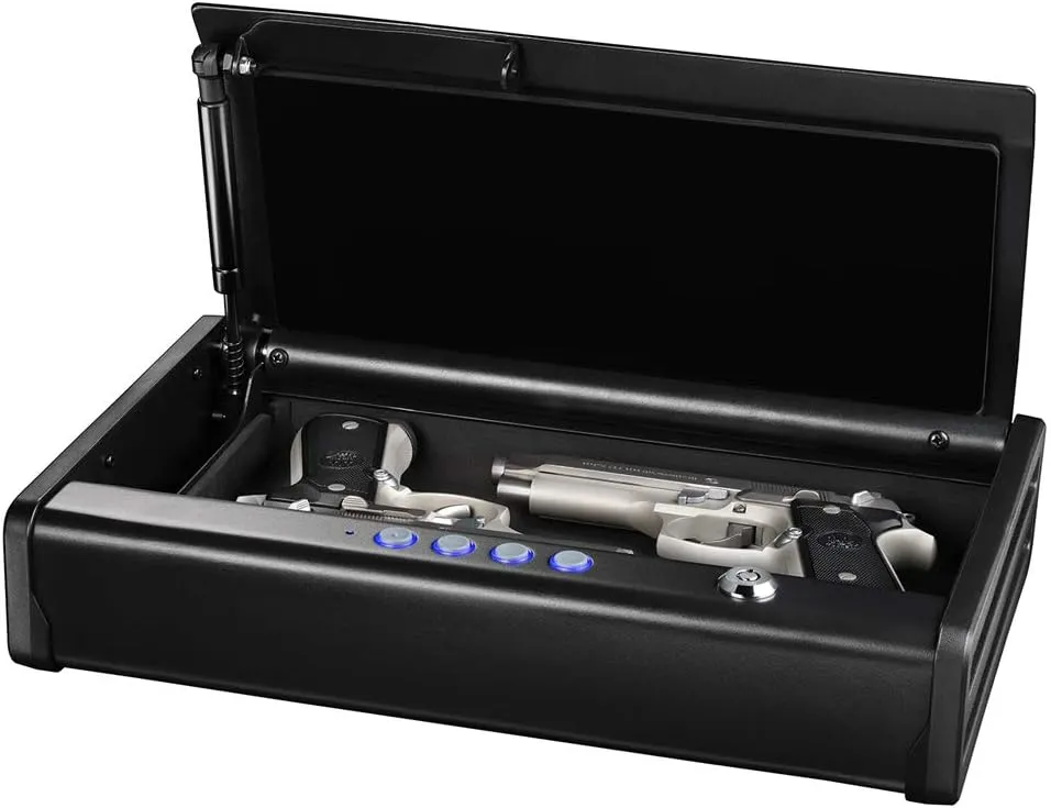 SentrySafe Gun Safe with Digital Keypad Lock, Pistol Safe with Capacity for Two Handguns, Firearm Storage with Bolt Down Kit for Home, Car, QAP2E