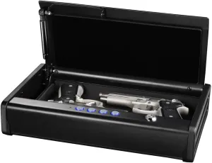SentrySafe Gun Safe with Digital Keypad Lock, Pistol Safe with Capacity for Two Handguns, Firearm Storage with Bolt Down Kit for Home, Car, QAP2E