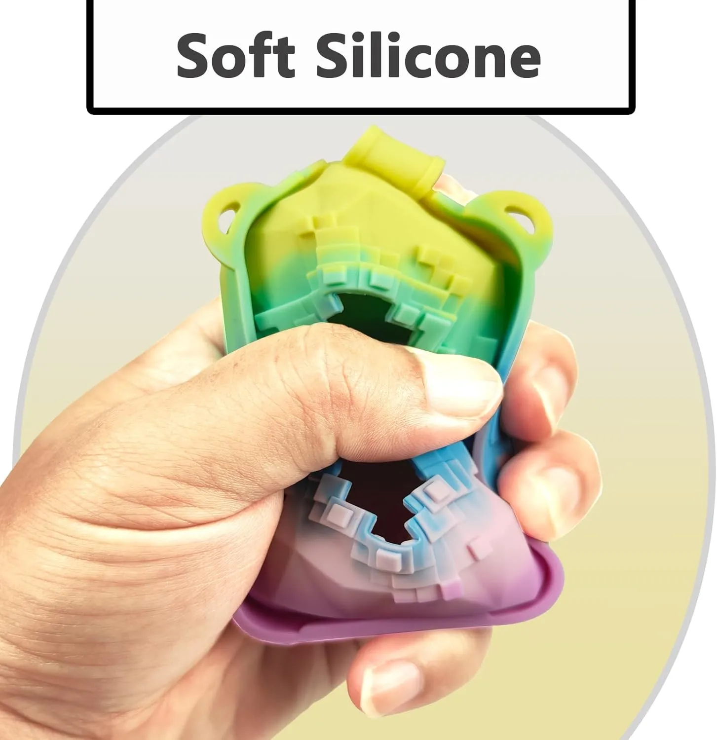 Silicone Cover Case for Bitzee Magicals Interactive Toy Digital Pet and Case, Protective Skin Sleeve for Bitzee Magicals Virtual Electronic Pets Accessories (Rainbow)