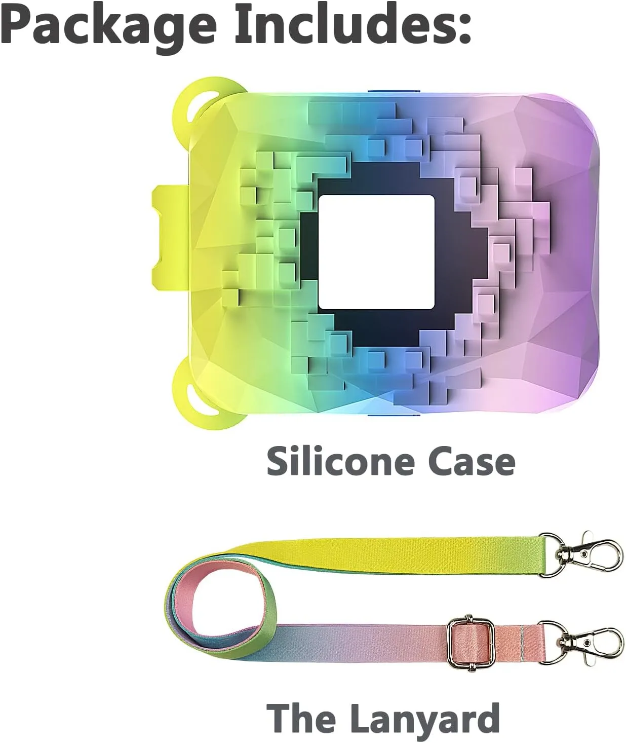 Silicone Cover Case for Bitzee Magicals Interactive Toy Digital Pet and Case, Protective Skin Sleeve for Bitzee Magicals Virtual Electronic Pets Accessories (Rainbow)
